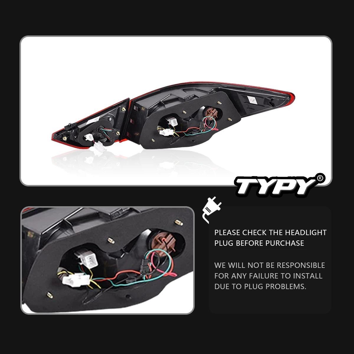 TYPY Car Tail Lights For modern Sonata 2011-2015 LED Car Tail Lamp Daytime Running Lights Car Accessories