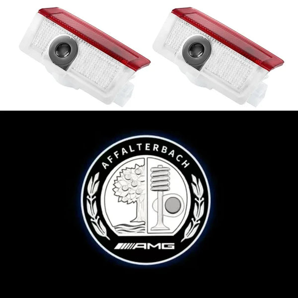 2pcs Car door welcome light logo Emblem For Mercedes Benz A C E GLC GLA GLE GLB Class W177 W205 W212 W213 X253 X156 W166 X247