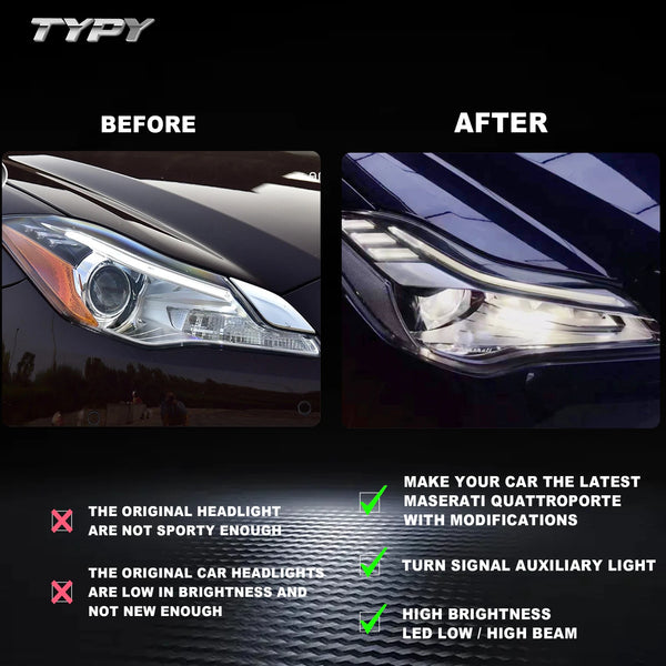 Auto LED Light Headlights Assembly For Maserati Quattroporte 2013-2021 Upgrade Full LED Front Lamps