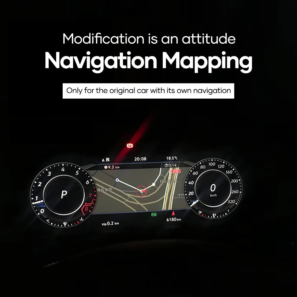 12.3‘’ LCD Digital Dashboard Cluster For Volkswagen Tiguan 2009-2017 Years tablero Auto Radio Instrument Panel Cockpit