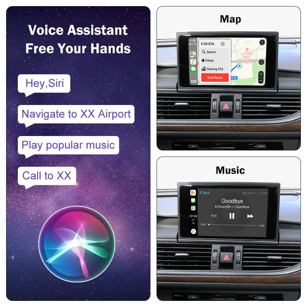 Wireless CarPlay for Audi A6 A7 2012-2018, with Android Auto Interface Mirror Link AirPlay Bluetooth Rear Camera carplay