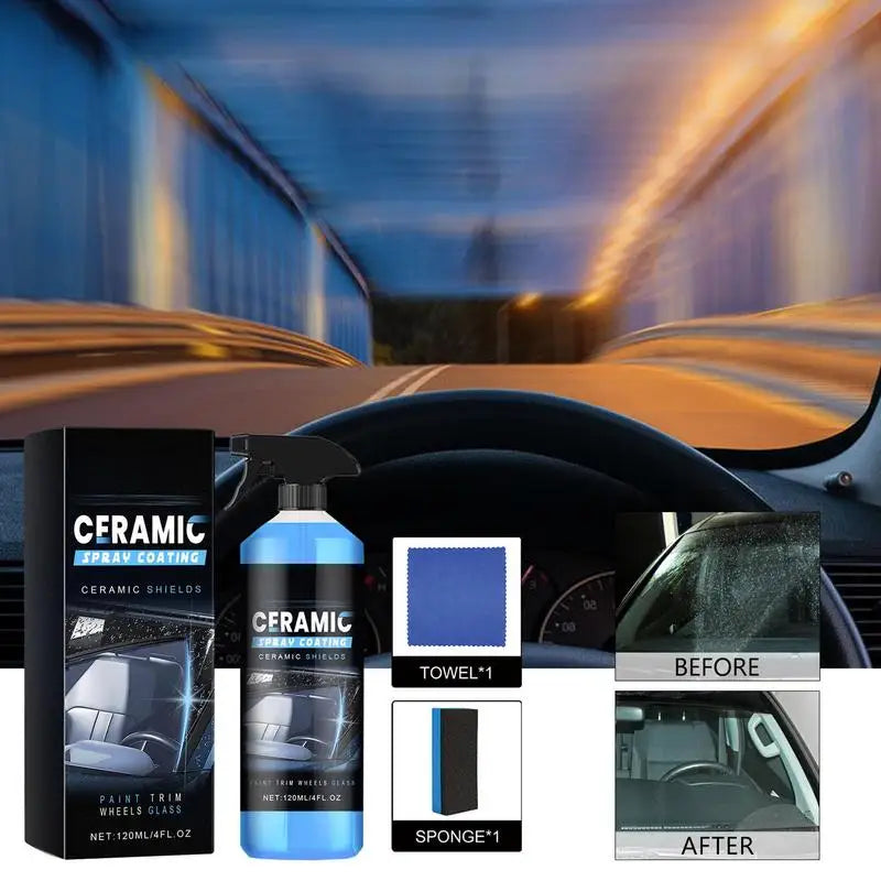 120ml Glass Cleaner Spray Car Nano Coating Agent Coating Liquid Hydrophobic Anti-Scratches Car Wax Coating Car Polishing Coating