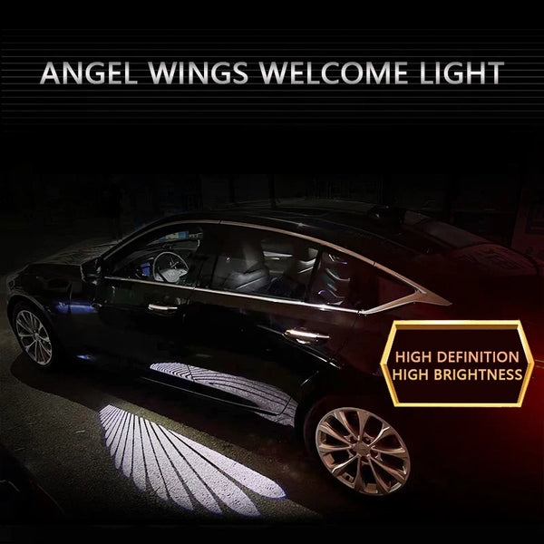 Car LED Puddle Door Lights – Universal Angel Wings Projection Lights for Side Mirrors
