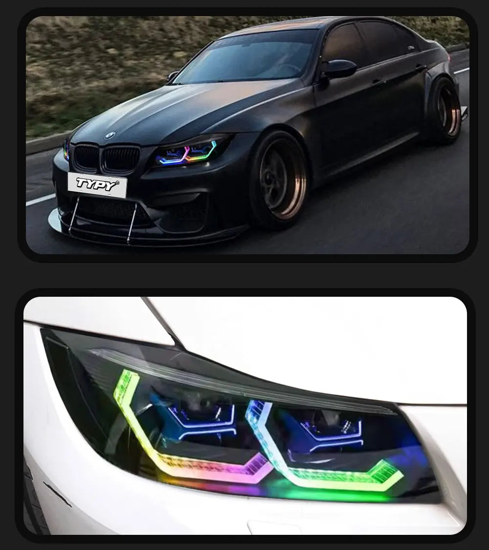 TYPY Car Lights For BMW 3 Series 2005-2012 E90 RGB Headlight LED Projetor head Lamp Daytime Running Light Automotive Accessories