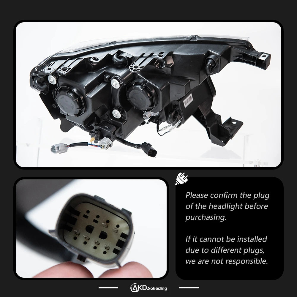 AKD Auto Parts For Ranger Headlights 2016-2020 LED Headlights Ranger DRL Turn Signal High Beam Angel Eye Projector Lens