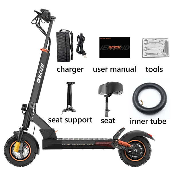 IENYRID M4 Pro S+Electric Scooter 800W Motor 48V 12.5AH Battery 10"Tire Escooter 45km/h Max 40-50KM Range Disc Brake LCD Display