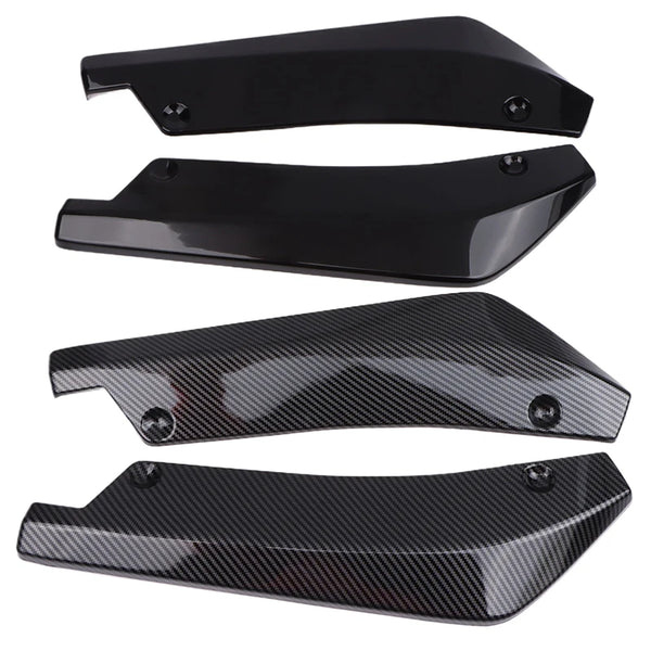 1 Pair Carbon Fiber Winglets Side Skirt Extension Car Front Rear Bumper Strip Lip Spoiler Diffuser Splitter Scratch Protector