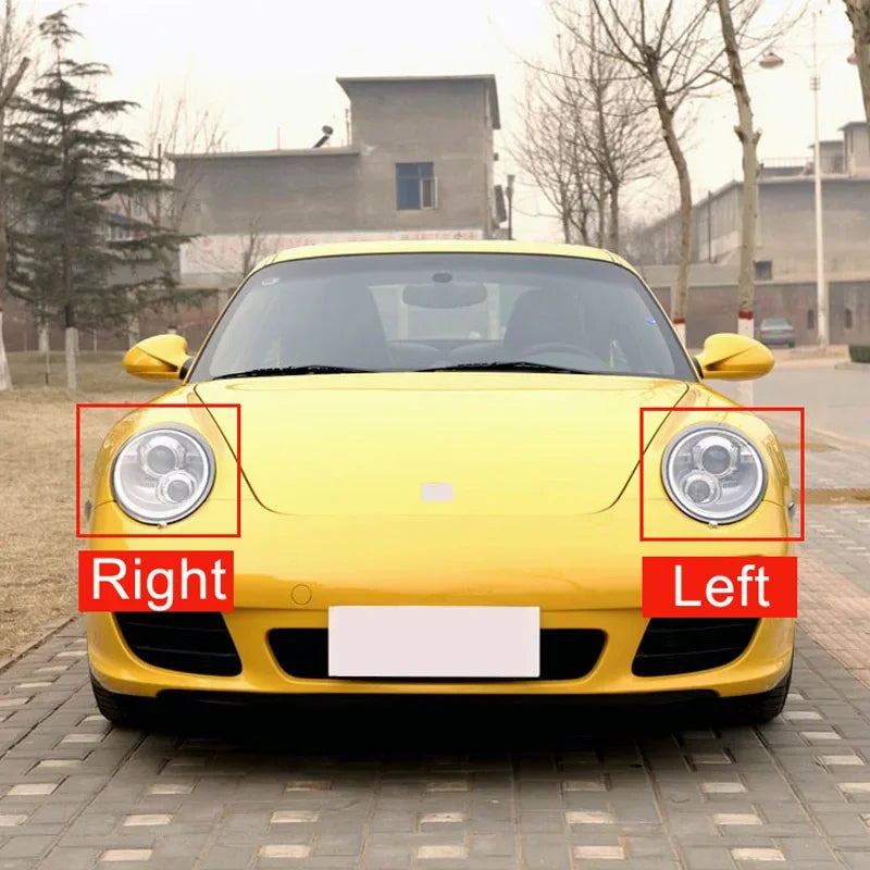 For Porsche Carrera 997 911 2005-2011 Headlamp Cover Transparent Shade Lamp Headlight Shell Lens