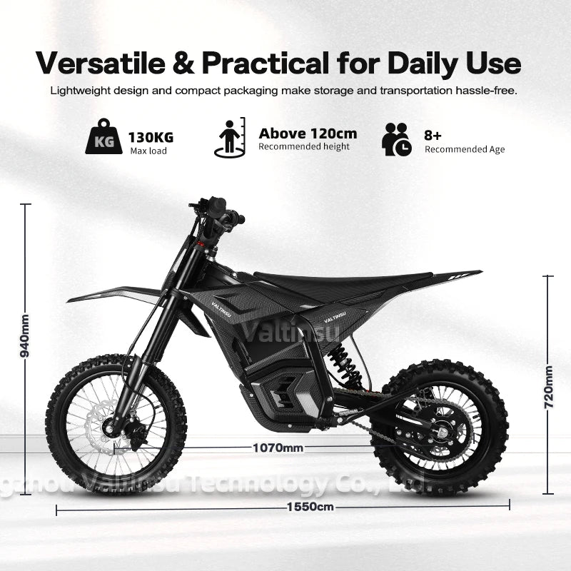VALTINSU EM-5 48V 2500 W 30Mph Full Size Performance Electric Dirt Bike All Terrain Ebike