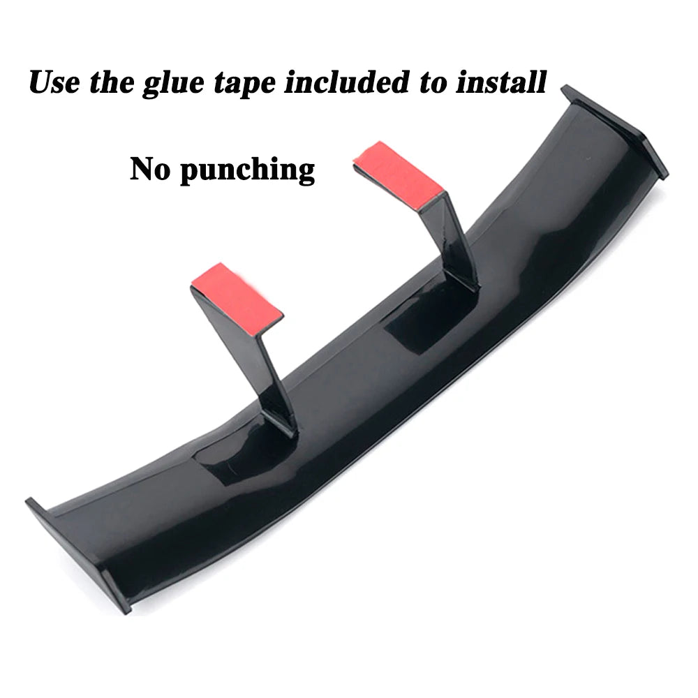 Universal Mini Spoiler 3D Rear Trunk Wing Boot Lip Spoiler Stickers Car Exterior Funny Accessories Decoration Carbon Fiber Look