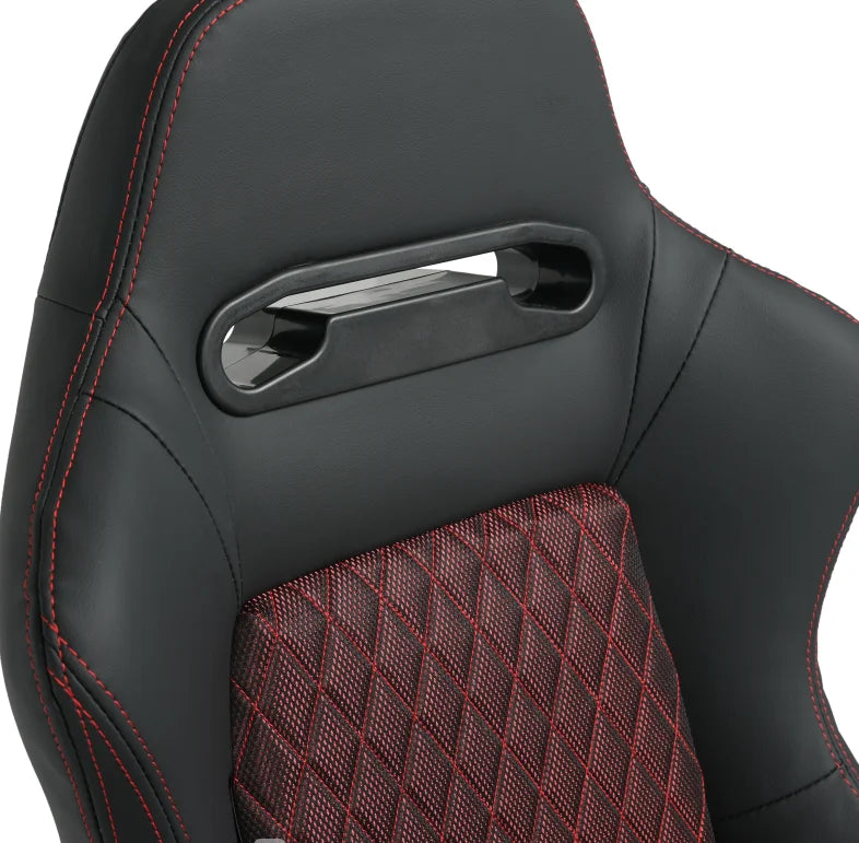 JIABEIR 1035D 2PCS Universal Red Shinny Breathable Mesh Fabric Car Racing Seats