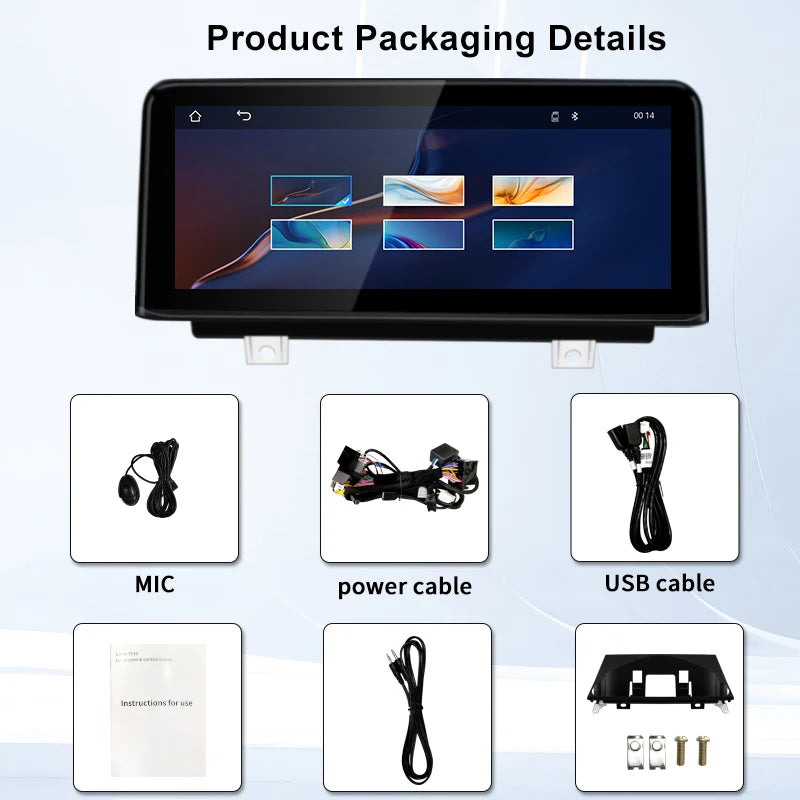 Linux 10.25" Touch Screen Display 1920*720 For BMW X5 E70 X6 E71 CCC CIC Wireless Carplay Android Auto Car Multimedia Player BT