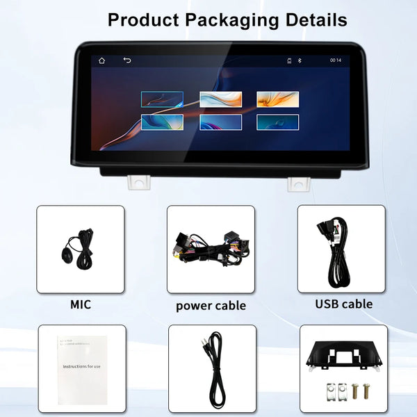 Linux 10.25" Touch Screen Display 1920*720 For BMW X5 E70 X6 E71 CCC CIC Wireless Carplay Android Auto Car Multimedia Player BT