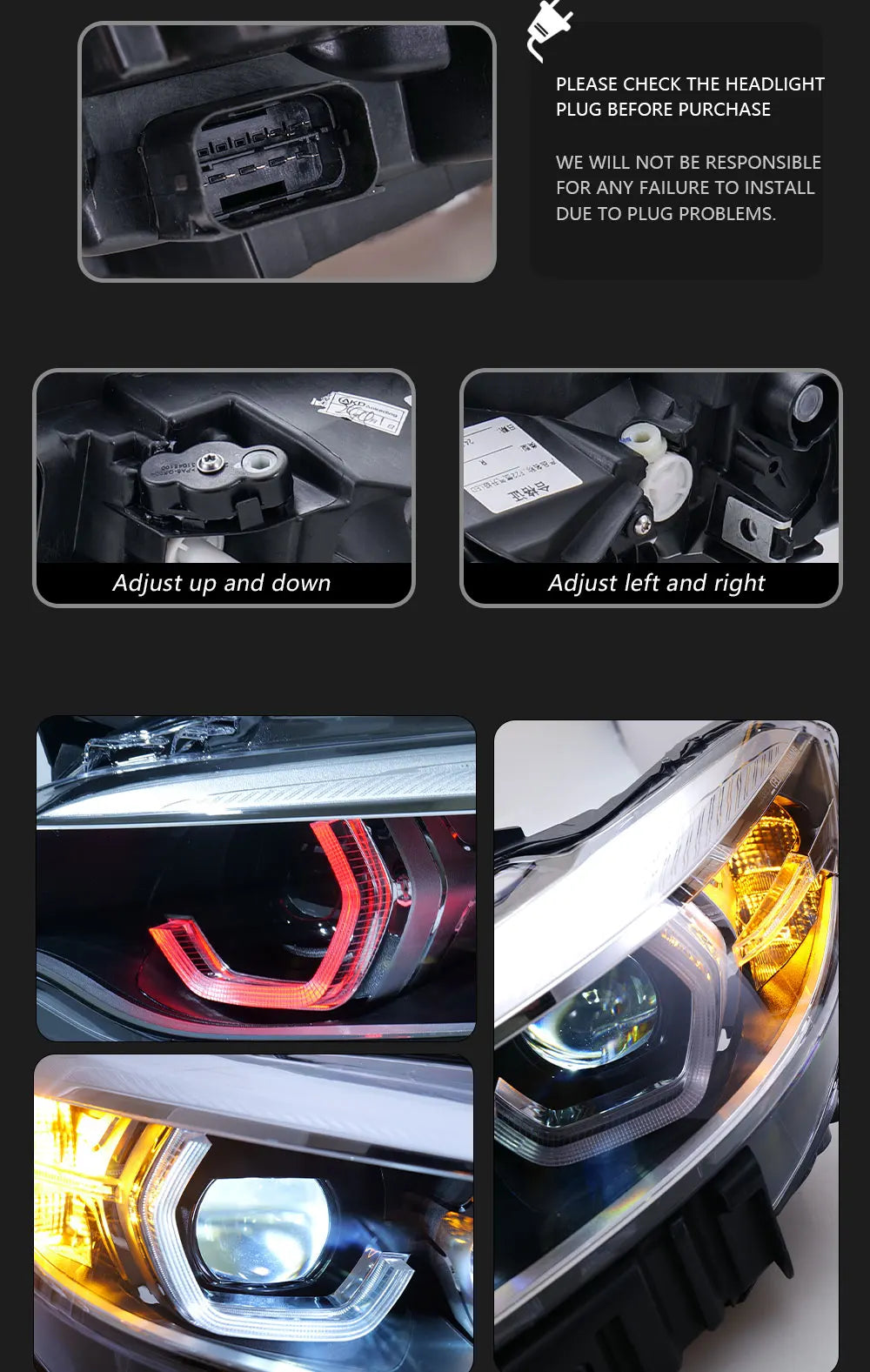 TYPY New LED Head Lamp Upgrade Modified For BMW 2 Series F22 RGB Headlight 2014-2019 Dynamic Signal Head Lamp Auto Accessories