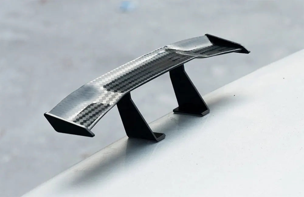Carbon Look Car Rear Spoiler Mini Wings Small Model Decoration ABS Auto Accessories Black Blue Red White Grey Winglet