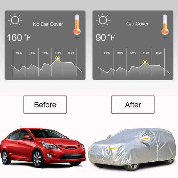 Universal SUV Cover Coat Protector – UV Protective, Dust, Rain, and Snow Waterproof Full Car Covers