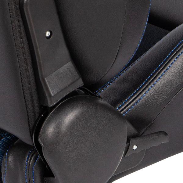 1 Pair Adjust Leather Blue Breathable Mesh Fabric Sport Bucket Racing Car Seats