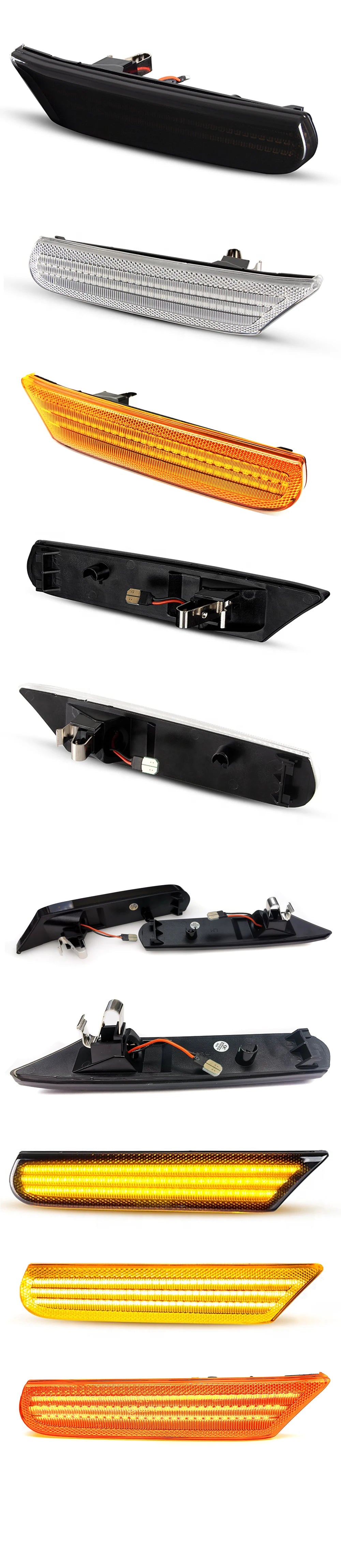 2x For Porsche Boxster 986 996 911 GT2 GT3 Targa Carrera Turbo Front Bumper Side Marker LED Turn Signal Lights Canbus Free Error