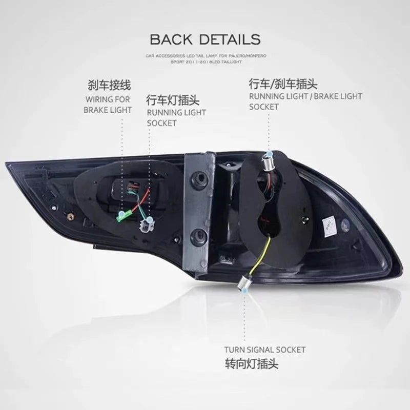 Tail Light For 2011-2015 Mitsubishi Montero Sport Pajero LED Rear Tail Lamp Brake Lights Rear Lamps Assembly Taillamp