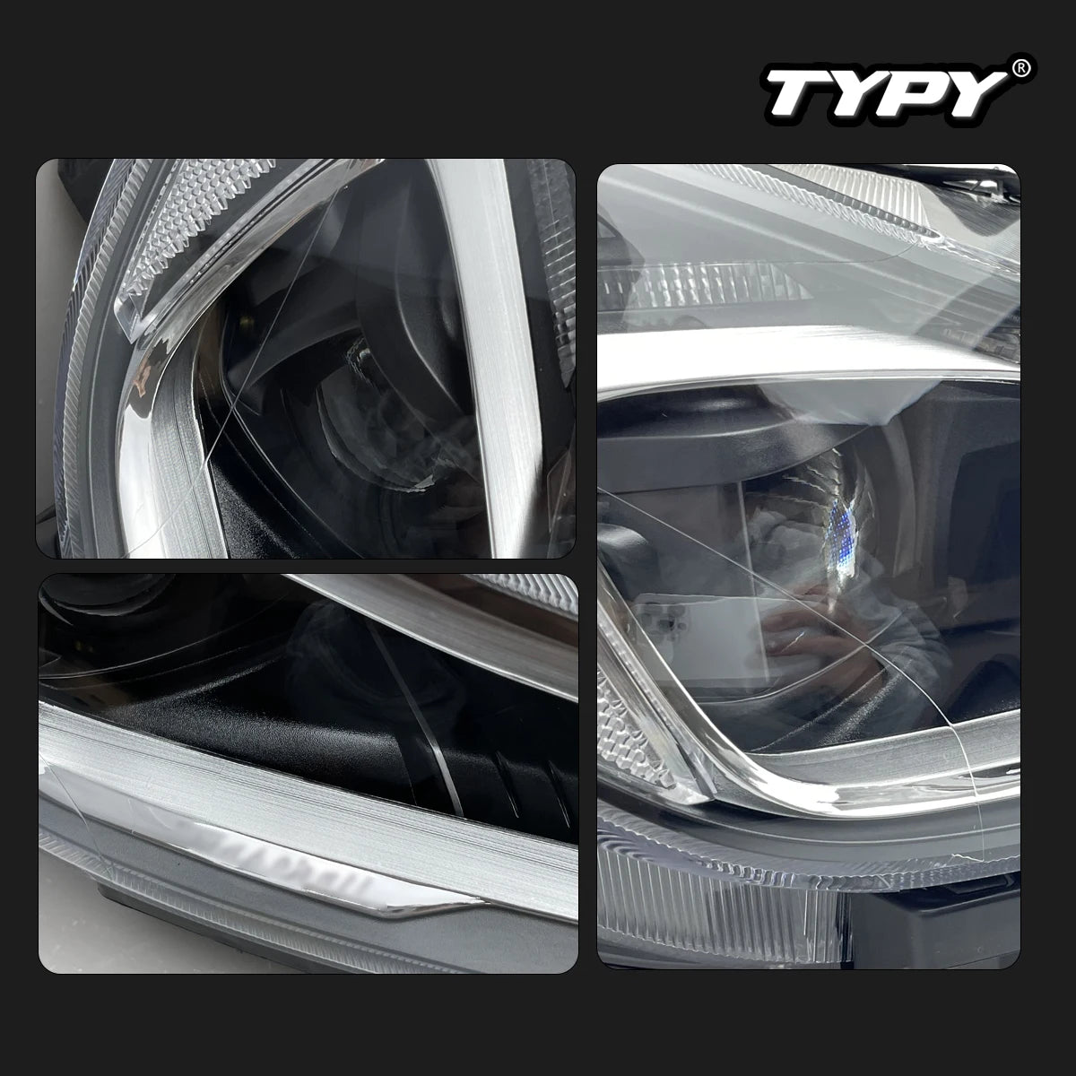 TYPY Car Headlights For Maserati Ghibli 2014-2022 LED Car Lamps Daytime Running Lights Dynamic Turn Signals