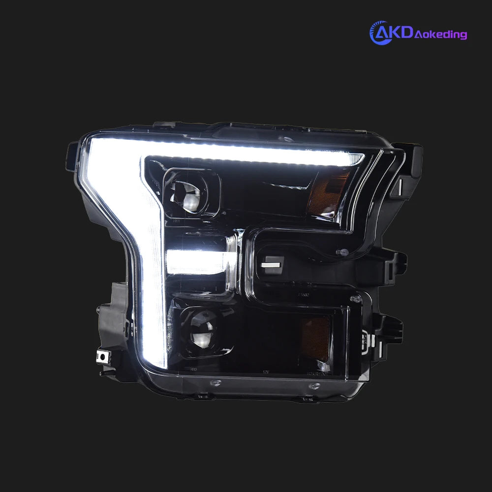 AKD Head Lamp for Ford Raptor F-150 F150 LED Headlight 2015-2020 Headlights DRL Turn Signal High Beam Angel Eye Projector Lens