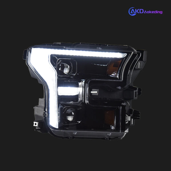 AKD Head Lamp for Ford Raptor F-150 F150 LED Headlight 2015-2020 Headlights DRL Turn Signal High Beam Angel Eye Projector Lens