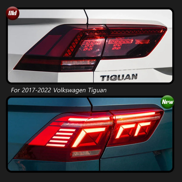 TYPY Car For Volkswagen Tiguan Taillights 2017-2022 Upgrade Modified LED Taillamps Dynamic Turn Signal Lamp DRL Car Accessories
