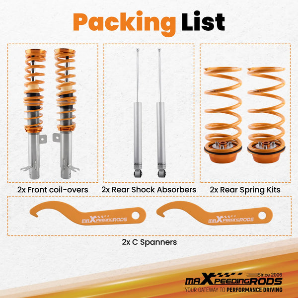 Shock Absorber Coilover Suspension Spring Kits for Ford Focus MK1 98-04 1.8 16V