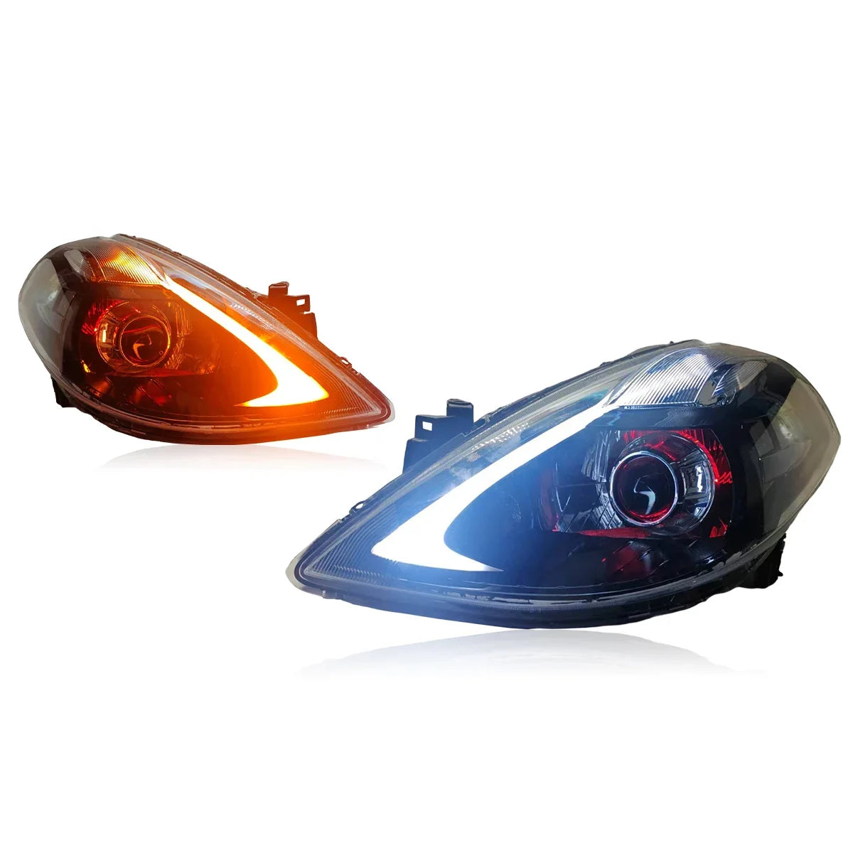 TYPY New LED Head Lamp Upgrade Modified For Nissan Tiida Headlight 2008-2010 Headlight Dynamic Signal Head Lamp Auto Accessories