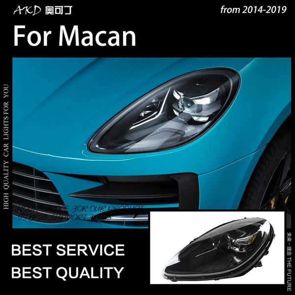 AKD Car Styling Head Lamp for Porsche Macan Headlights 2014-2019 Macan S LED Headlight Projector Lens Drl Automotive Accessories