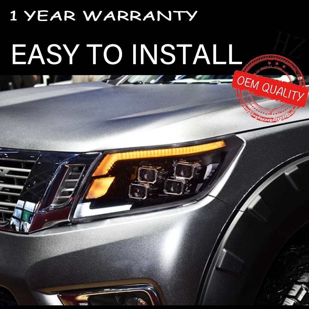 Headlights For Navara 2014-2021 Car автомобильные товары  12V H7 LED DRL Hella Xenon Lens Hid Nissan NP300 Tools Car Accessories