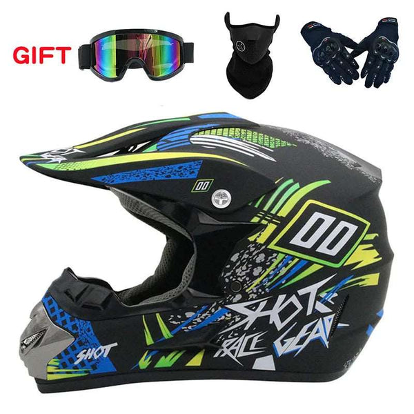 Lionstar Unisex Motorcycle Motocross Helmet with FREE Gifts