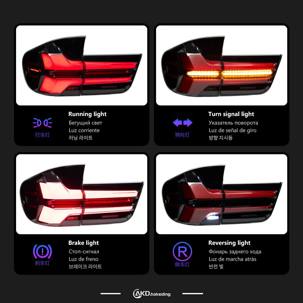 AKD Tail Lamp for BMW X5 E70 LED Tail Light 2007-2013 E70 Rear Fog Brake Turn Signal Automotive Accessories