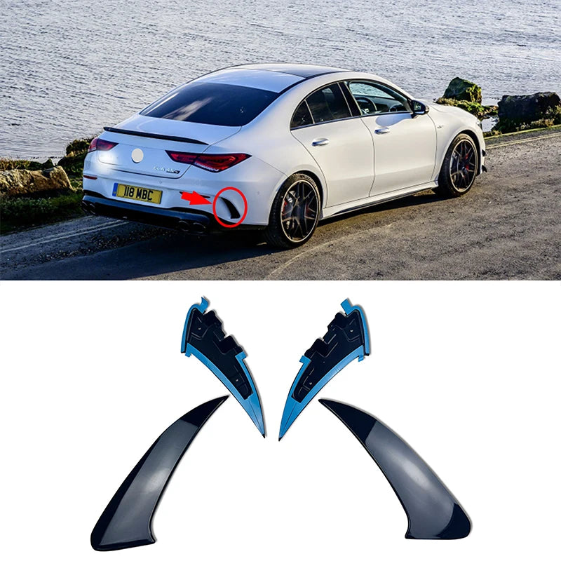 C118 Rear bumper spoiler for mercedes CLA class W118 2019-2020 CLA250 CLA180 CLA200 ABS Trim 2 Pcs CLA45 Style