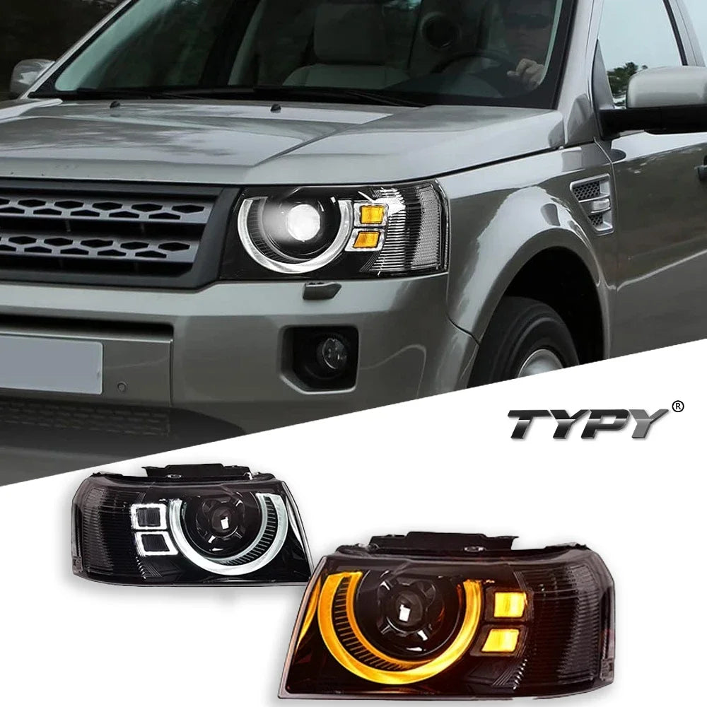 New LED Head Lamp Upgrade Modified For Land Rover Freelander 2 Headlight 2010-2015 Dynamic Signal Head Lamp Auto Accessories