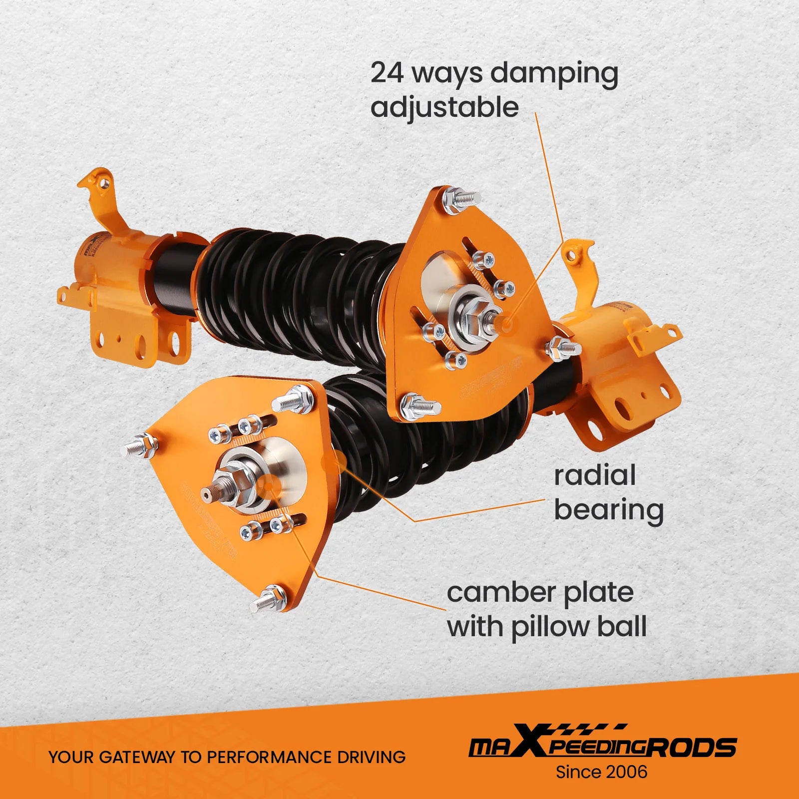 24 Damping Levels Street Coilovers Suspension For Toyota 86 2012-2020 Subaru BRZ Shock Spring Strut