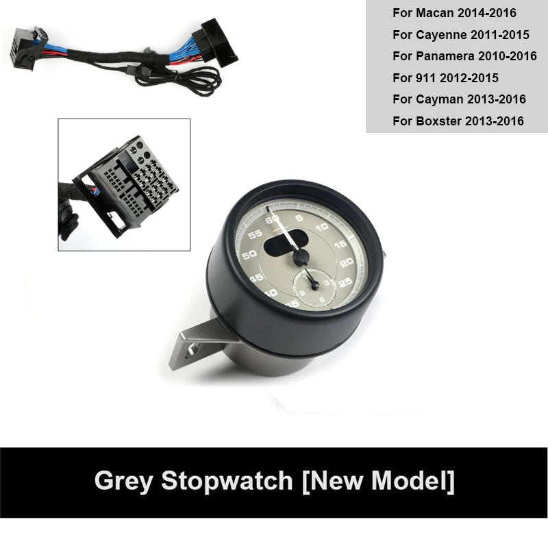 For Porsche Panamera 2010-2016 Cayman Boxster 2013-2016 911 2012-2015 Cayenne 2011-2015 Macan 14-16 Chrono Timer Stopwatch Clock