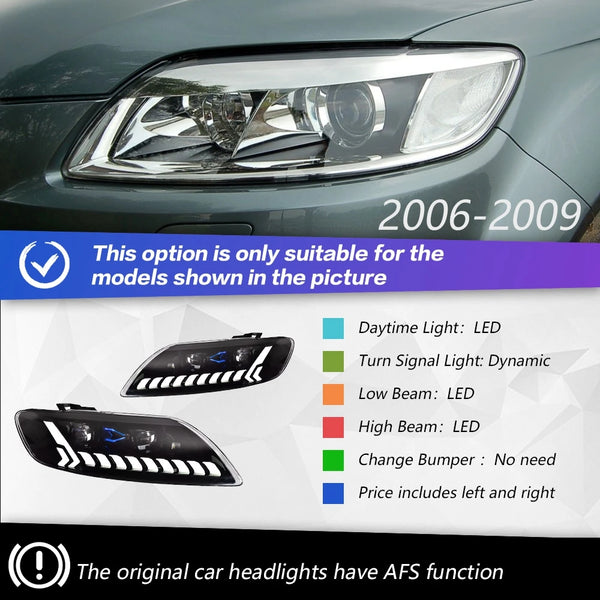 Car For AUDI Q7 2006-2015 Headlights DRL Hella 12V H7 LED Bi Xenon Bulb Fog Lights Decoratio Car Supplies Accessory Q7 Head Lamp