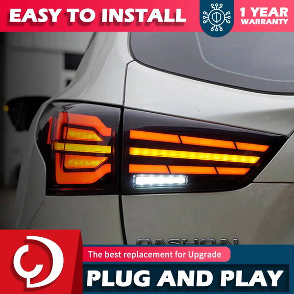 AKD Taillights For Nissan Qashqai 2016-2022 Start Up Animation Brake Reverse Light Rear Lamp Assembly Car Accessories