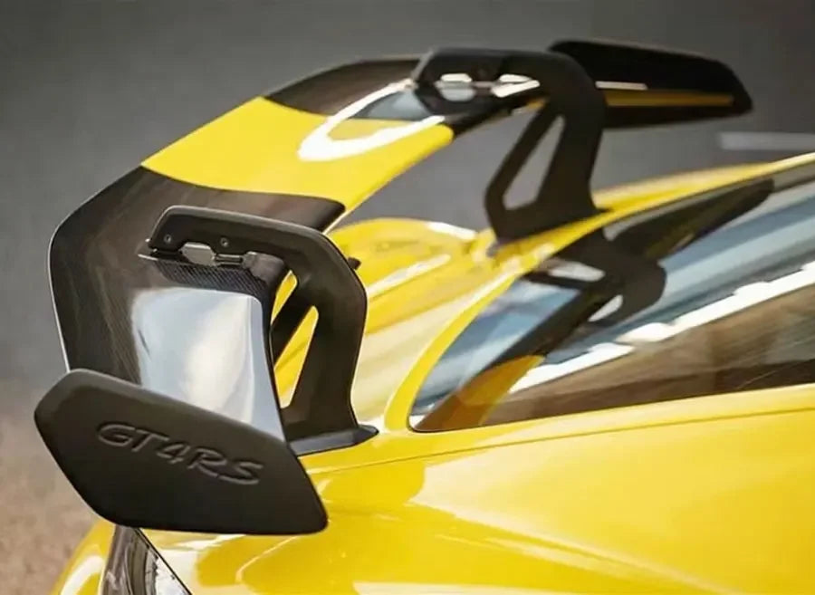 For Porsche 718  982 Cayman Boxste Carbon Fiber Tail fins Rear Trunk Spoiler Guide Wing Rear Wing GT4 RS Style upgraded body kit