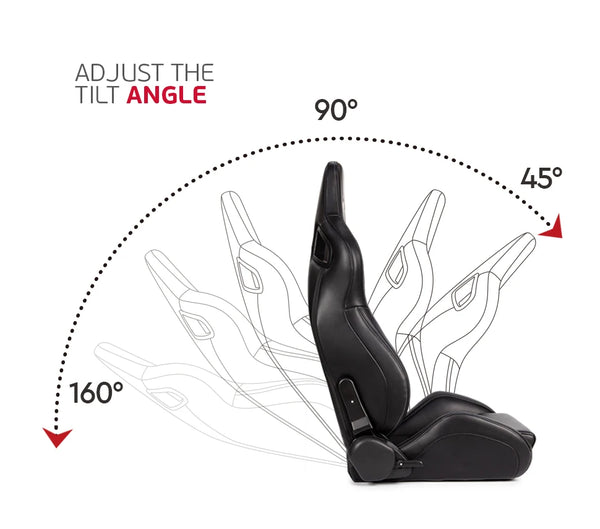 1 Pair Adjust Leather Blue Breathable Mesh Fabric Sport Bucket Racing Car Seats