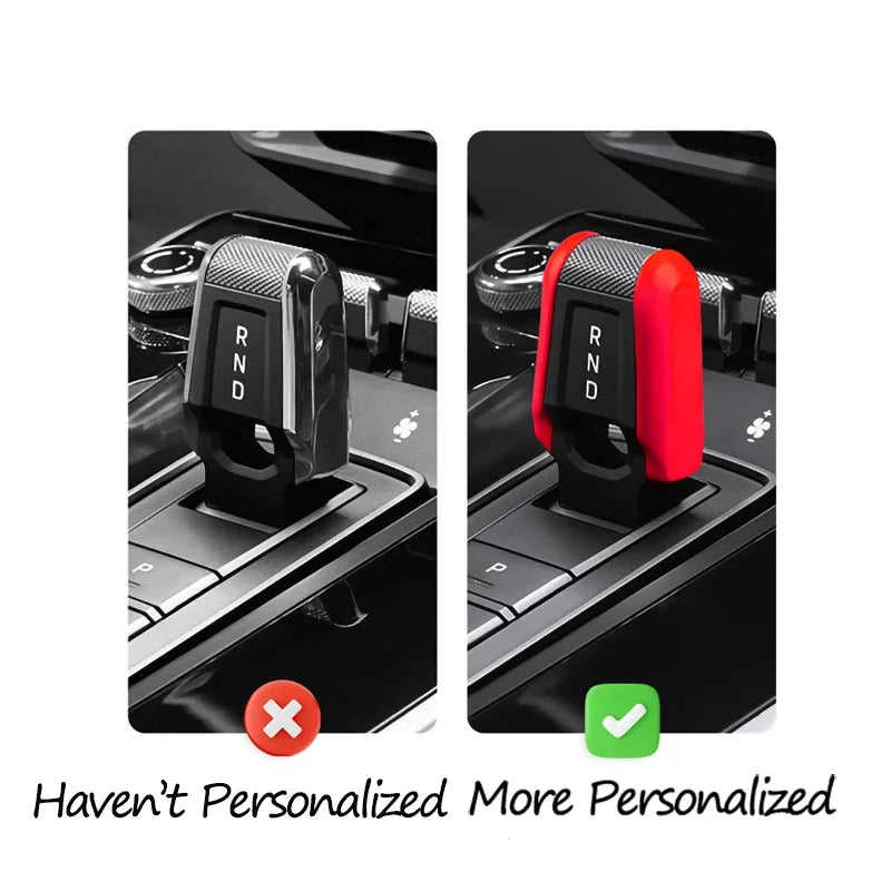 For Porsche 911 992 2020-2025 Car Carbon Fibre Gear Carmine Red Shift Lever Knob Trim Cover Replacement Modified Accessories