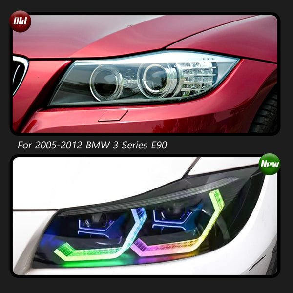 TYPY Car Lights For BMW 3 Series 2005-2012 E90 RGB Headlight LED Projetor head Lamp Daytime Running Light Automotive Accessories