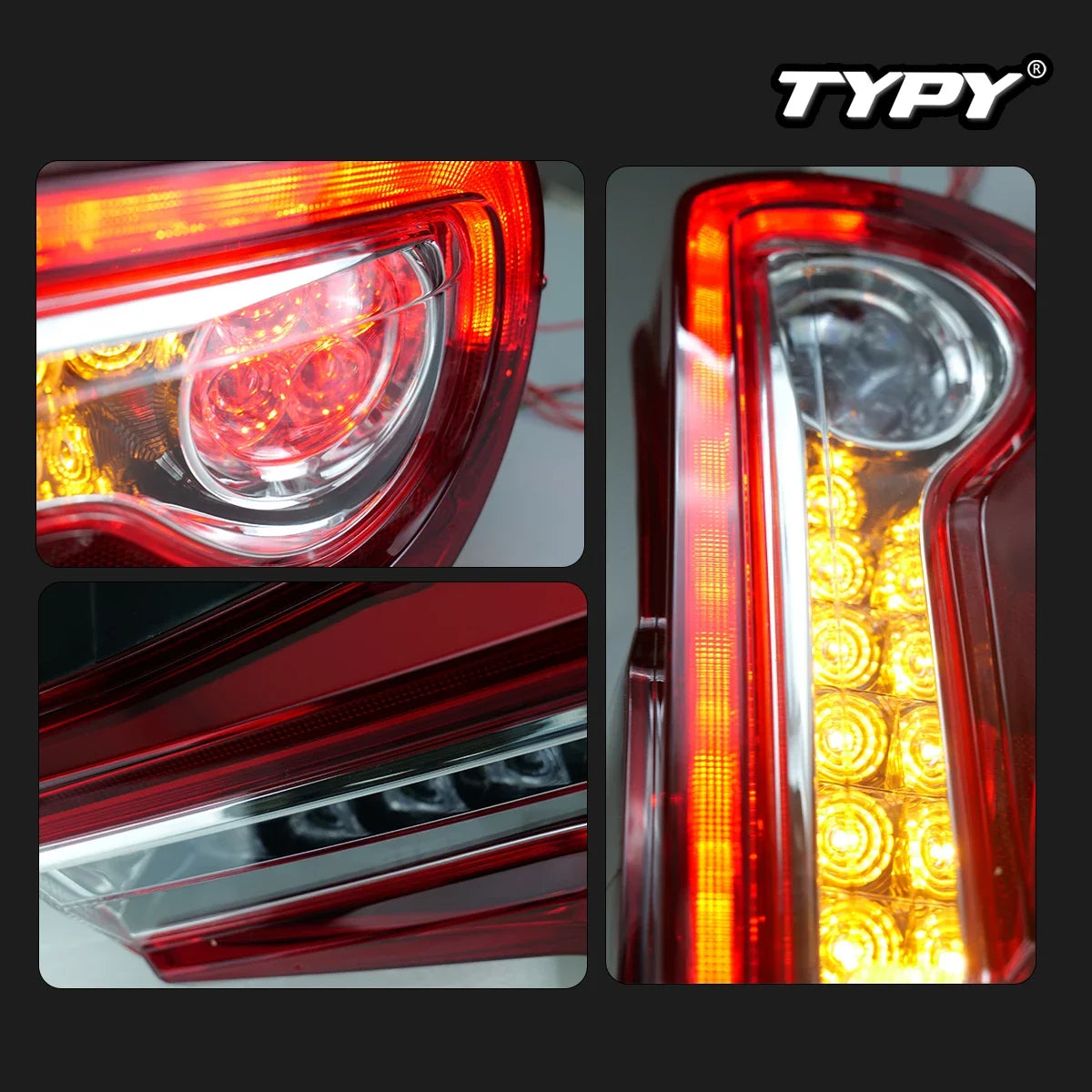 TYPY Car Light For Toyota 86 / Subaru BRZ 2013-2020 Scion FR-S 2013-2016 DRL Sequential Turn Signal Taillight Auto Accessories