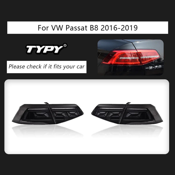 TYPY Car Light For VW Passat B8 Taillights 2015-2020 Upgrade Modified LED DRL Taillamps Dynamic Turn Signal Lamp Car Accessories