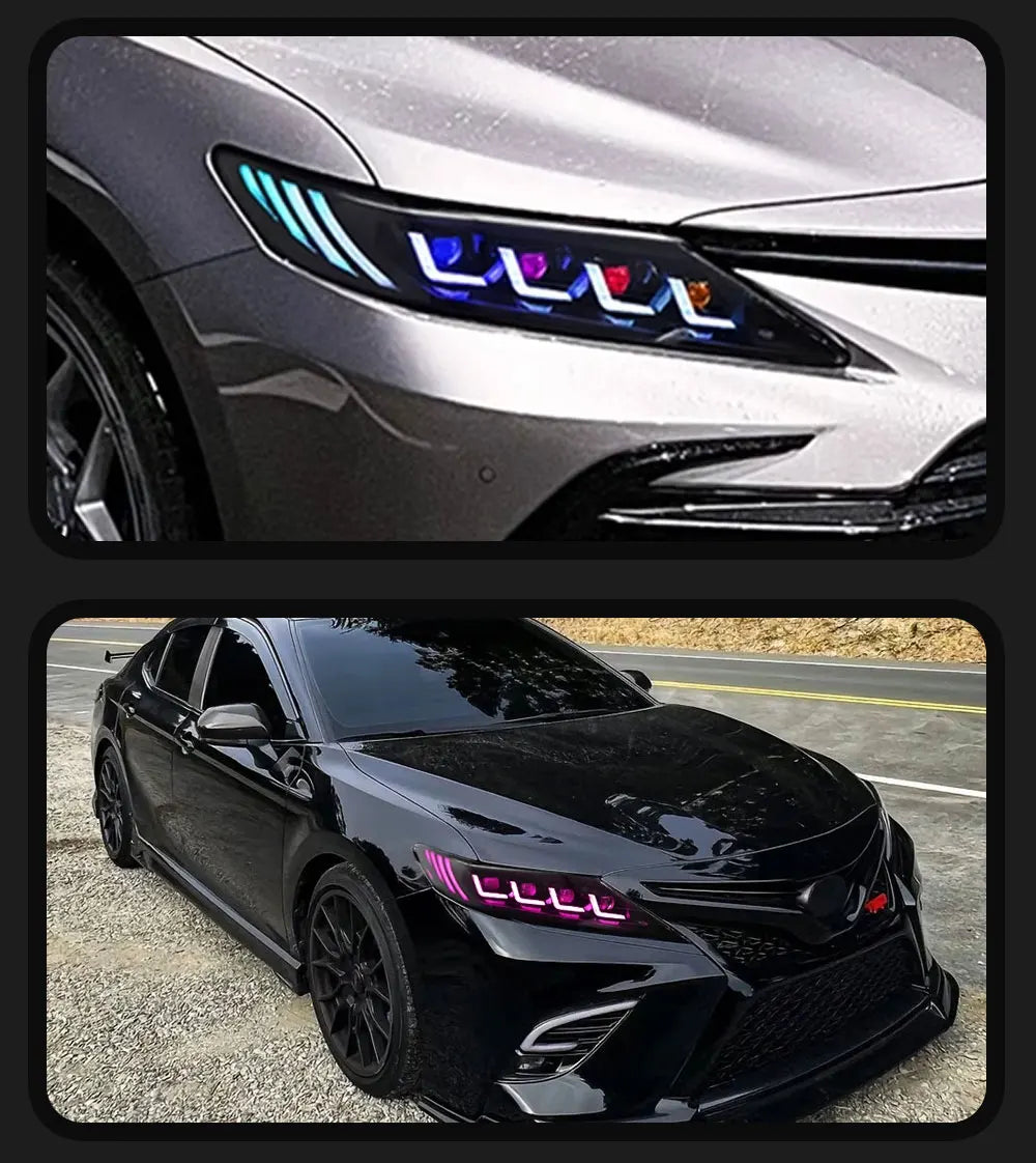 TYPY Car Lights For Toyota Camry RGB 2018-2024 Headlight LED Projetor head Lamp Daytime Running Light Automotive Accessories
