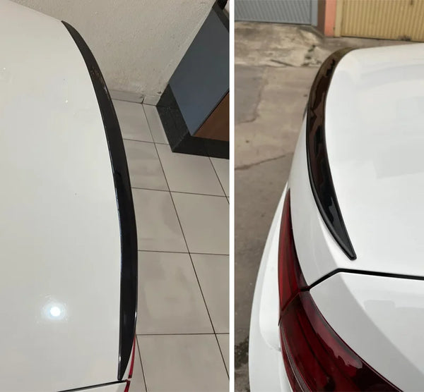 For Chevrolet Chevy Accessories Cruze Lt Rs 2010+ Car Rear Trunk Spoiler Wing Lip Glossy Black Rubber