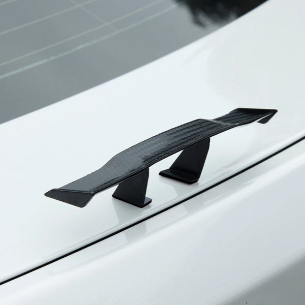 Universal Mini Spoiler 3D Rear Trunk Wing Boot Lip Spoiler Stickers Car Exterior Funny Accessories Decoration Carbon Fiber Look
