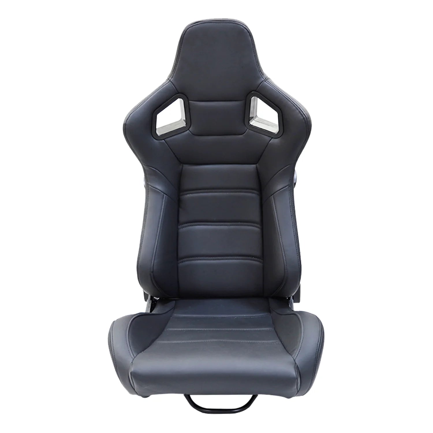 JIABEIR 1041 Universal Slider Quick Release Black Leather Bucket Racing Seats