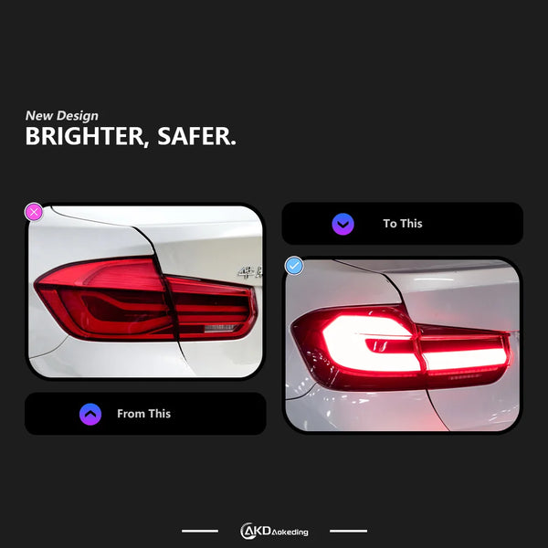 AKD Tail Lamp for BMW F30 F35 F80 LED Tail Light 2013-2019 3 series 320I 325I Rear Fog Brake Turn Signal Automotive Accessories